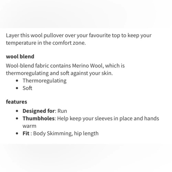 *NWOT * Lululemon  | Swiftly Wool Pullover - Picture 11 of 12